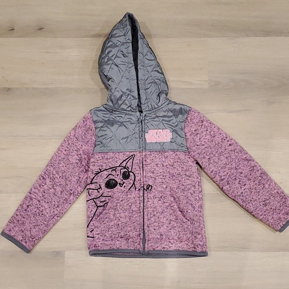 Star Wars Pink & Gray Jacket, girls size 5.